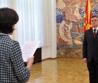 Скопје - Предавање на акредитивните писма на новонаименуваниот амбасадор на Француската Република, Н.Е.г-ѓа Лоранс Оер